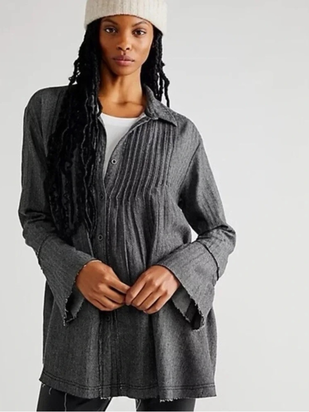 Free People We The Free Brooks Pintuck Buttondown Tunic